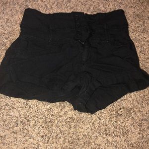 Black high waisted shorts